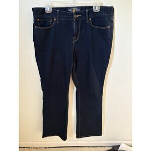 Lucky Brand Jeans Womens 12/31 Ankle Blue Leyla Boot Dark Wash Stretch Denim